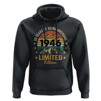 80th Birthday Hoodie Vintage 1946 Limited Edition Retro 80 Years Of Being Awesome Mountain