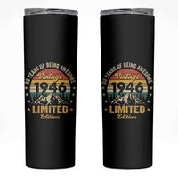80th Birthday Skinny Tumbler Vintage 1946 Limited Edition Retro 80 Years Of Being Awesome Mountain