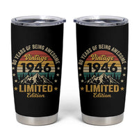 80th Birthday Tumbler Cup Vintage 1946 Limited Edition Retro 80 Years Of Being Awesome Mountain