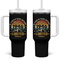 80th Birthday Tumbler With Handle Vintage 1946 Limited Edition Retro 80 Years Of Being Awesome Mountain