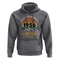 70th Birthday Hoodie Vintage 1956 Limited Edition Retro 70 Years Of Being Awesome Mountain