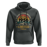 70th Birthday Hoodie Vintage 1956 Limited Edition Retro 70 Years Of Being Awesome Mountain