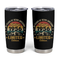 70th Birthday Tumbler Cup Vintage 1956 Limited Edition Retro 70 Years Of Being Awesome Mountain