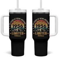 70th Birthday Tumbler With Handle Vintage 1956 Limited Edition Retro 70 Years Of Being Awesome Mountain