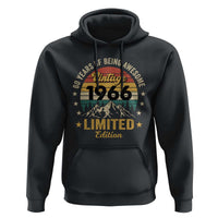 60th Birthday Hoodie Vintage 1966 Limited Edition Retro 60 Years Of Being Awesome Mountain