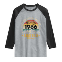 60th Birthday Raglan Shirt Vintage 1966 Limited Edition Retro 60 Years Of Being Awesome Mountain