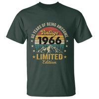 60th Birthday T Shirt Vintage 1966 Limited Edition Retro 60 Years Of Being Awesome Mountain