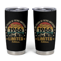 60th Birthday Tumbler Cup Vintage 1966 Limited Edition Retro 60 Years Of Being Awesome Mountain