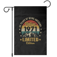 55th Birthday Garden Flag Vintage 1971 Limited Edition Retro 55 Years Of Being Awesome Mountain