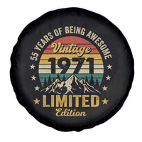 55th Birthday Spare Tire Cover Vintage 1971 Limited Edition Retro 55 Years Of Being Awesome Mountain