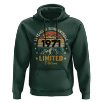 55th Birthday Hoodie Vintage 1971 Limited Edition Retro 55 Years Of Being Awesome Mountain