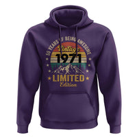 55th Birthday Hoodie Vintage 1971 Limited Edition Retro 55 Years Of Being Awesome Mountain