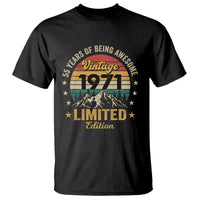 55th Birthday T Shirt Vintage 1971 Limited Edition Retro 55 Years Of Being Awesome Mountain