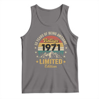 55th Birthday Tank Top Vintage 1971 Limited Edition Retro 55 Years Of Being Awesome Mountain