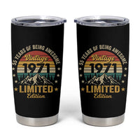 55th Birthday Tumbler Cup Vintage 1971 Limited Edition Retro 55 Years Of Being Awesome Mountain