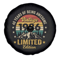 40th Birthday Spare Tire Cover Vintage 1986 Limited Edition Retro 40 Years Of Being Awesome Mountain