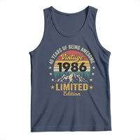40th Birthday Tank Top Vintage 1986 Limited Edition Retro 40 Years Of Being Awesome Mountain