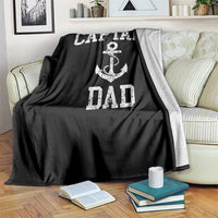 Captain Dad Throw Blanket Boat Pontoon Father Fishing Sailor