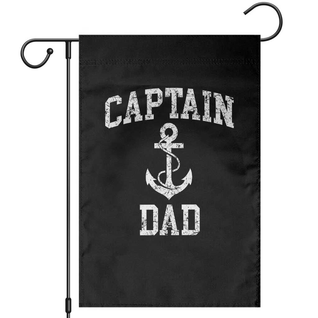 Captain Dad Garden Flag Boat Pontoon Father Fishing Sailor