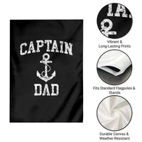 Captain Dad Garden Flag Boat Pontoon Father Fishing Sailor