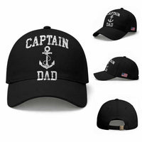 Captain Dad Baseball Cap Boat Pontoon Father Fishing Sailor
