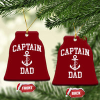 Captain Dad Ceramic Ornament Boat Pontoon Father Fishing Sailor