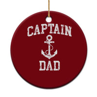 Captain Dad Ceramic Ornament Boat Pontoon Father Fishing Sailor
