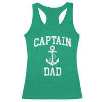 Captain Dad Racerback Tank Top Boat Pontoon Father Fishing Sailor