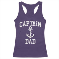 Captain Dad Racerback Tank Top Boat Pontoon Father Fishing Sailor