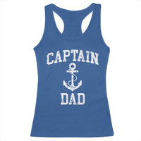 Captain Dad Racerback Tank Top Boat Pontoon Father Fishing Sailor