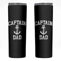 Captain Dad Skinny Tumbler Boat Pontoon Father Fishing Sailor