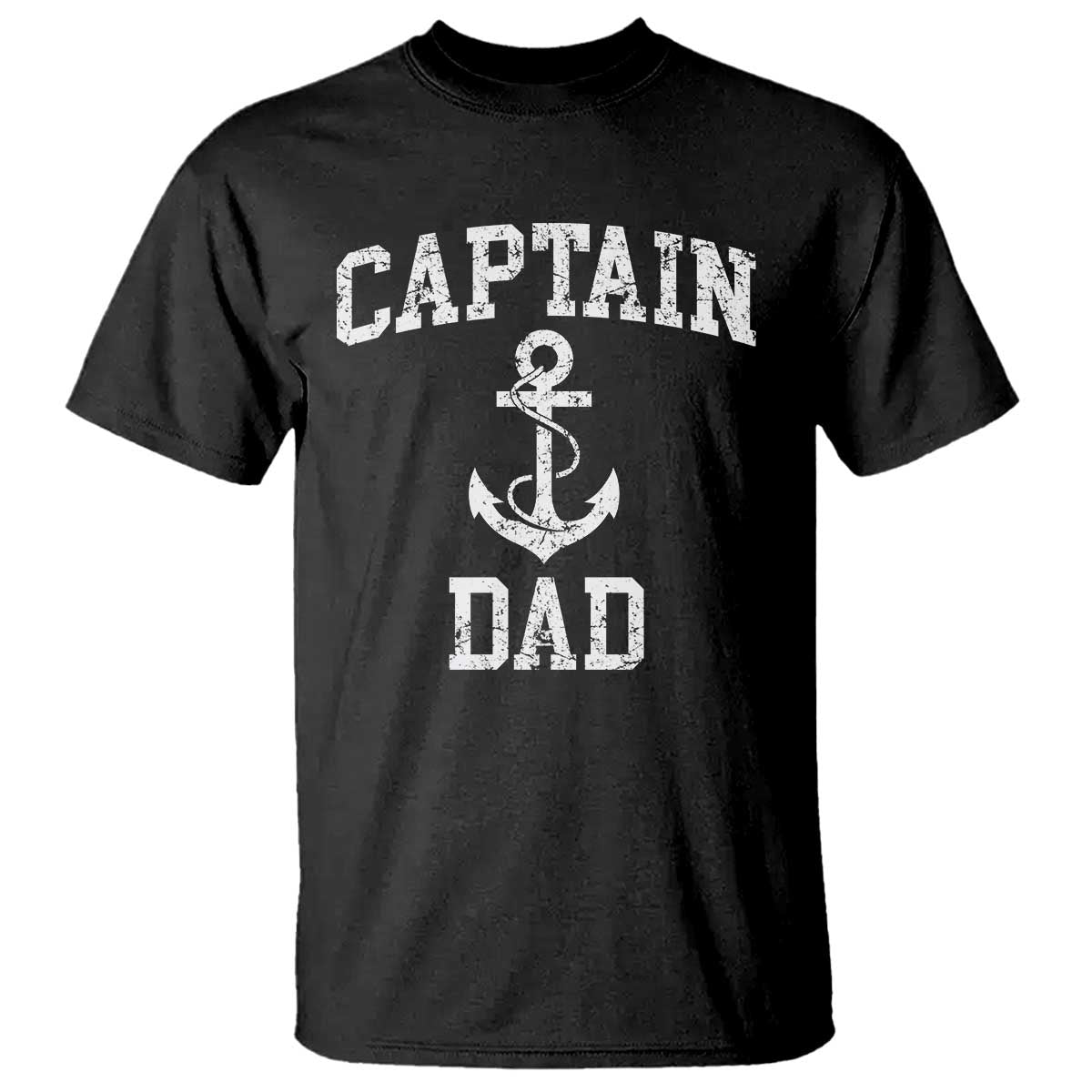 Captain Dad T Shirt Boat Pontoon Father Fishing Sailor