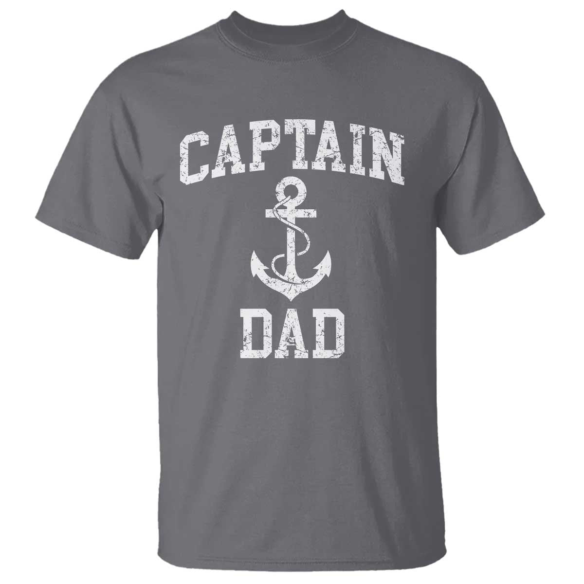 Captain Dad T Shirt Boat Pontoon Father Fishing Sailor