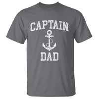Captain Dad T Shirt Boat Pontoon Father Fishing Sailor