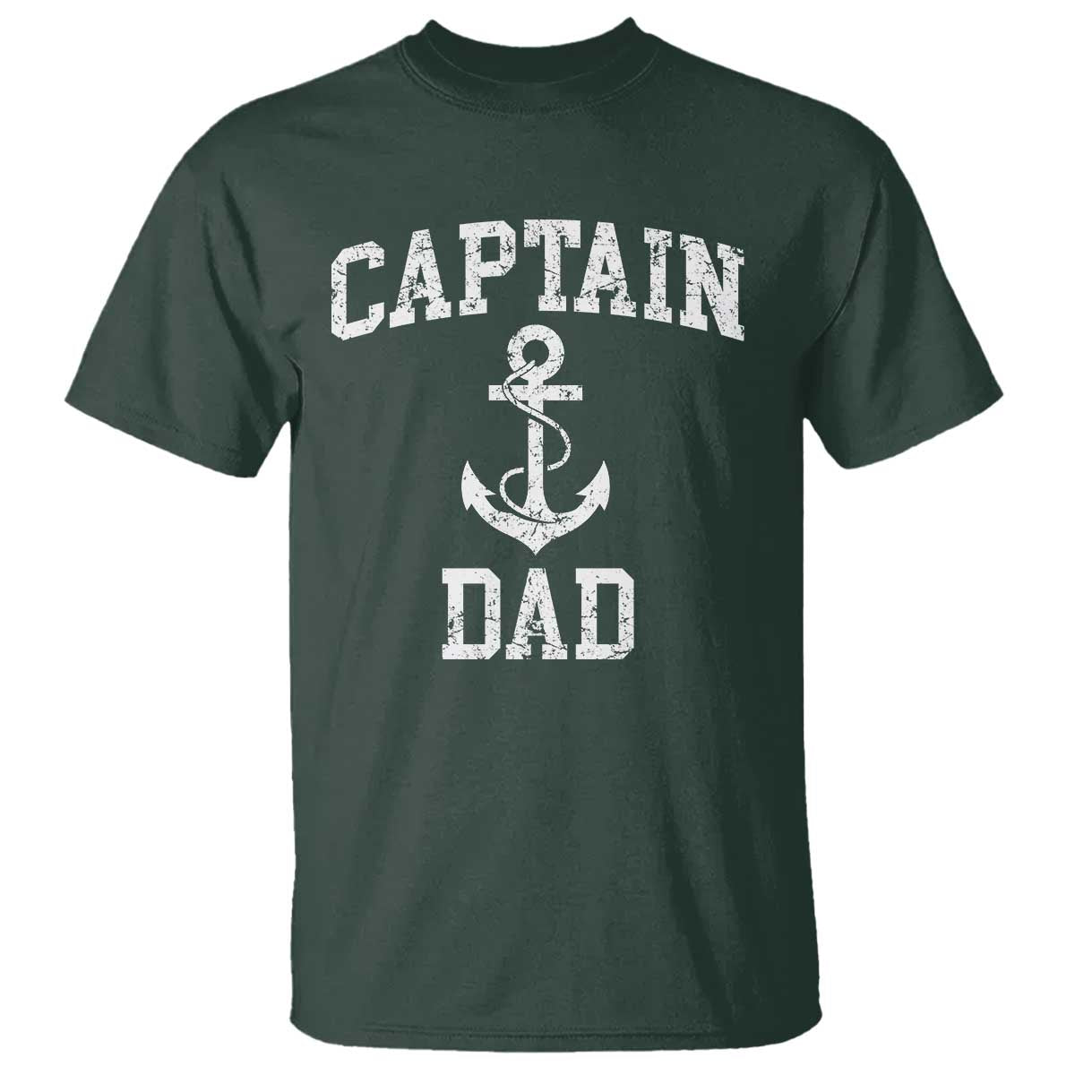 Captain Dad T Shirt Boat Pontoon Father Fishing Sailor