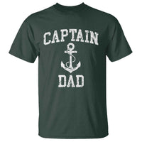 Captain Dad T Shirt Boat Pontoon Father Fishing Sailor