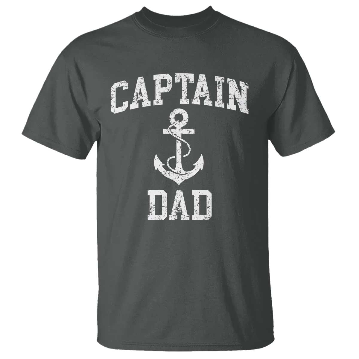 Captain Dad T Shirt Boat Pontoon Father Fishing Sailor