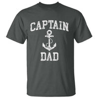 Captain Dad T Shirt Boat Pontoon Father Fishing Sailor
