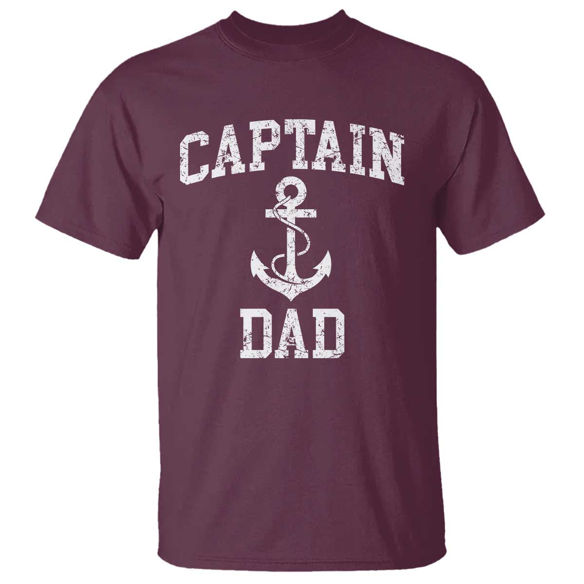 Captain Dad T Shirt Boat Pontoon Father Fishing Sailor