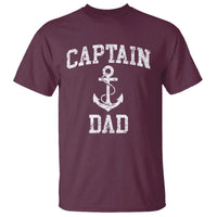 Captain Dad T Shirt Boat Pontoon Father Fishing Sailor