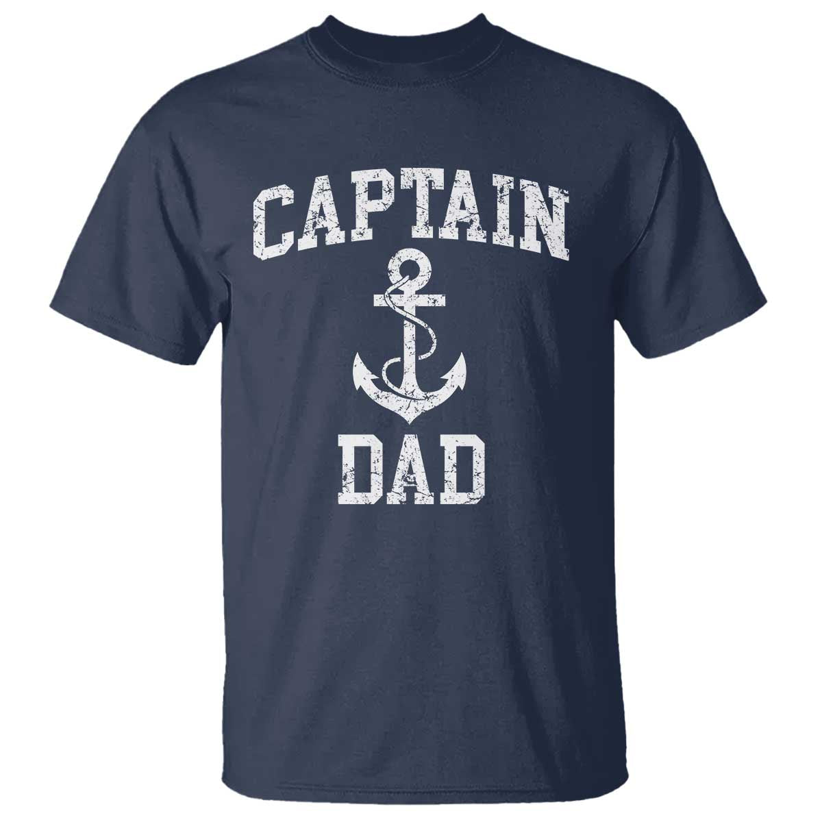 Captain Dad T Shirt Boat Pontoon Father Fishing Sailor