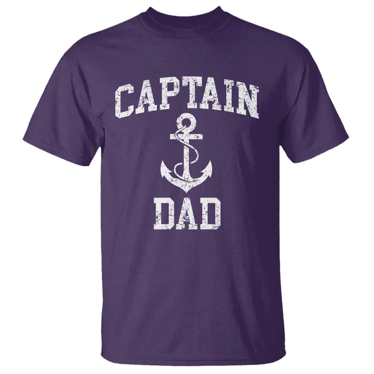 Captain Dad T Shirt Boat Pontoon Father Fishing Sailor