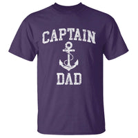 Captain Dad T Shirt Boat Pontoon Father Fishing Sailor
