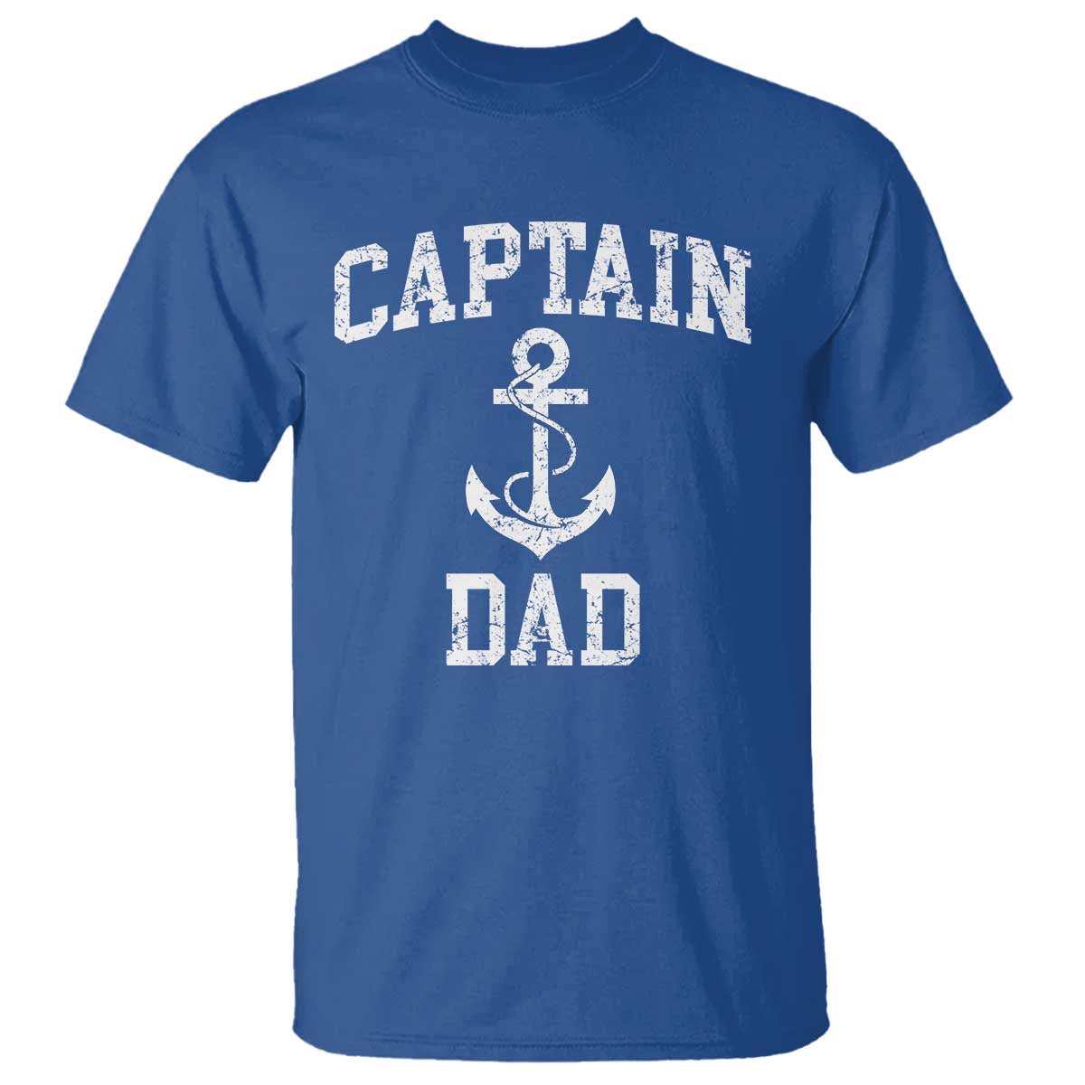 Captain Dad T Shirt Boat Pontoon Father Fishing Sailor