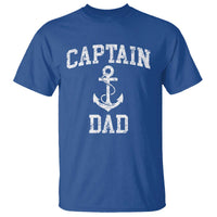 Captain Dad T Shirt Boat Pontoon Father Fishing Sailor