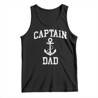 Captain Dad Tank Top Boat Pontoon Father Fishing Sailor