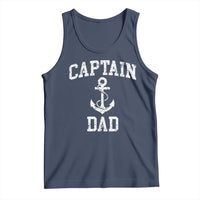 Captain Dad Tank Top Boat Pontoon Father Fishing Sailor