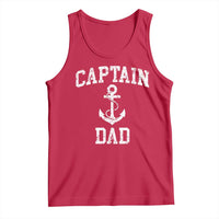 Captain Dad Tank Top Boat Pontoon Father Fishing Sailor