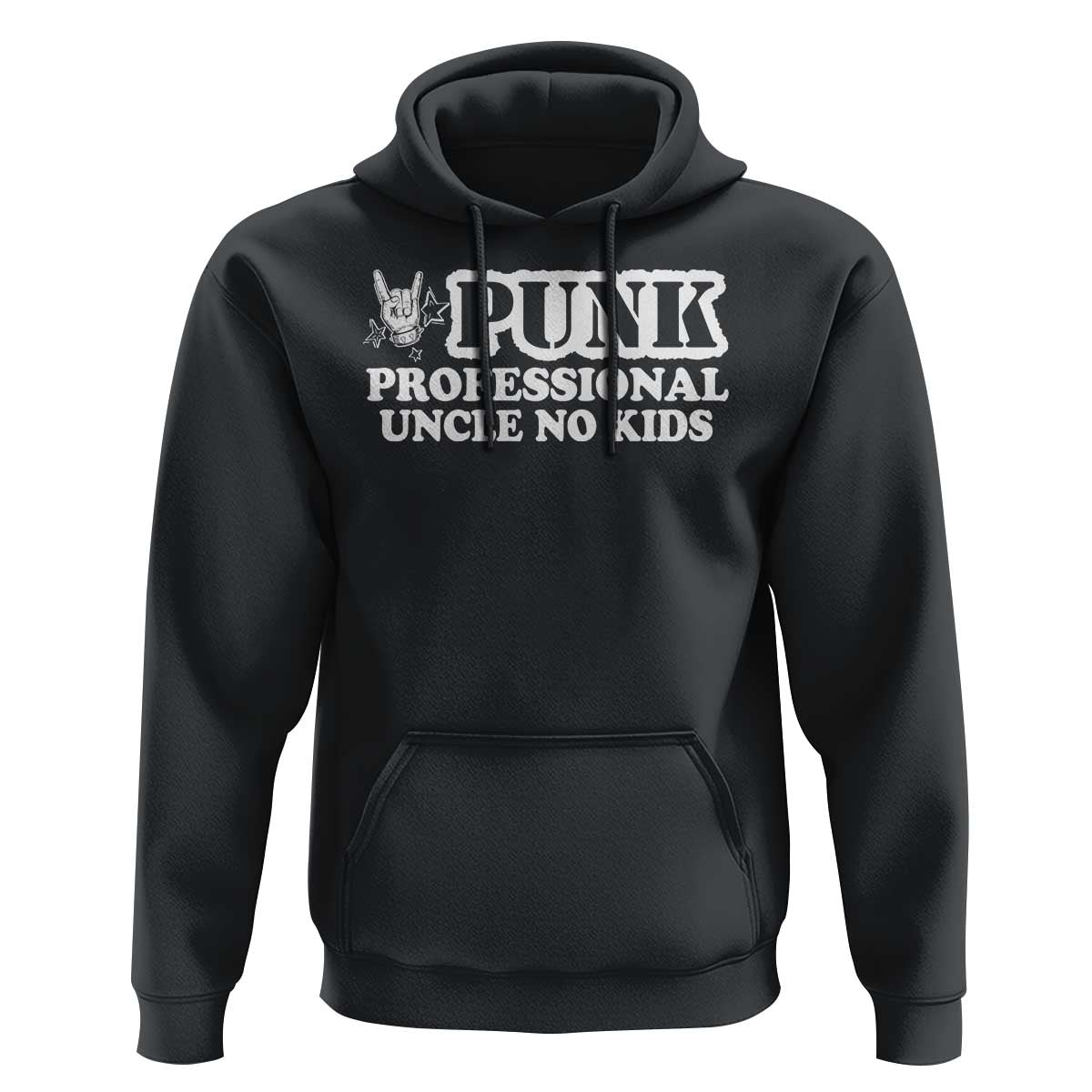 Funny Uncle Hoodie Professional Uncle No Kids Rock Hand Sign - Wonder Print Shop