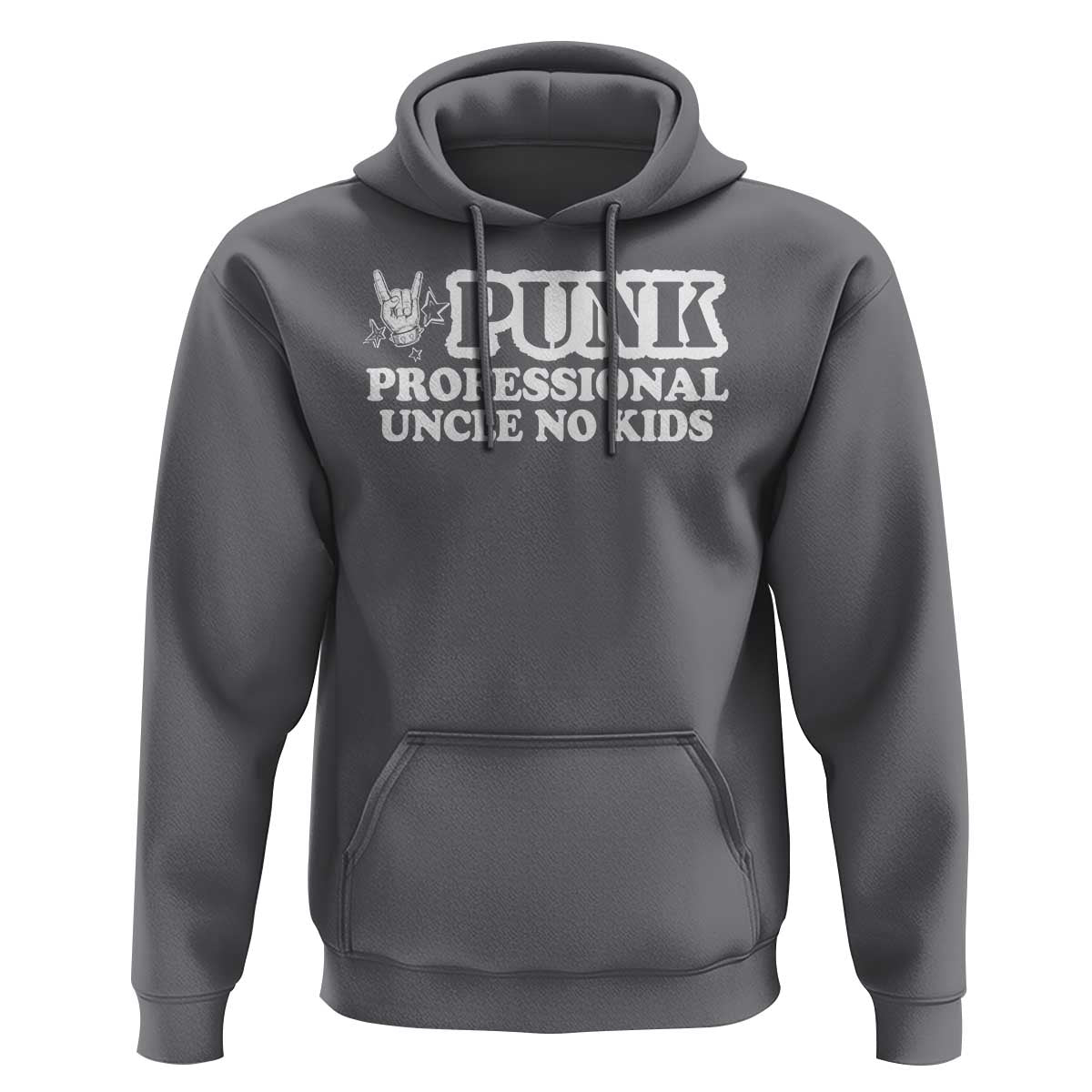 Funny Uncle Hoodie Professional Uncle No Kids Rock Hand Sign - Wonder Print Shop